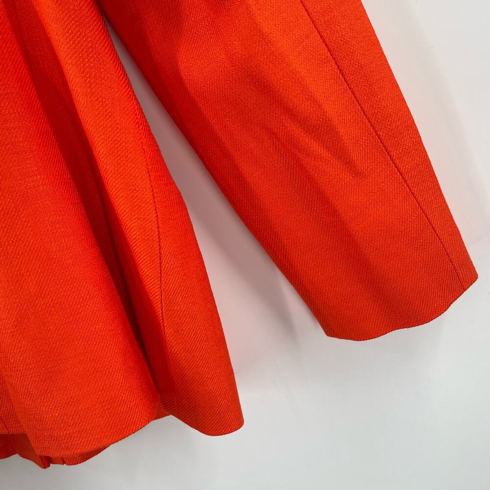TRINA TURK Laine Jacket Top Size 6 NWT Button Down Cold Shoulder Orange - Picture 15 of 16
